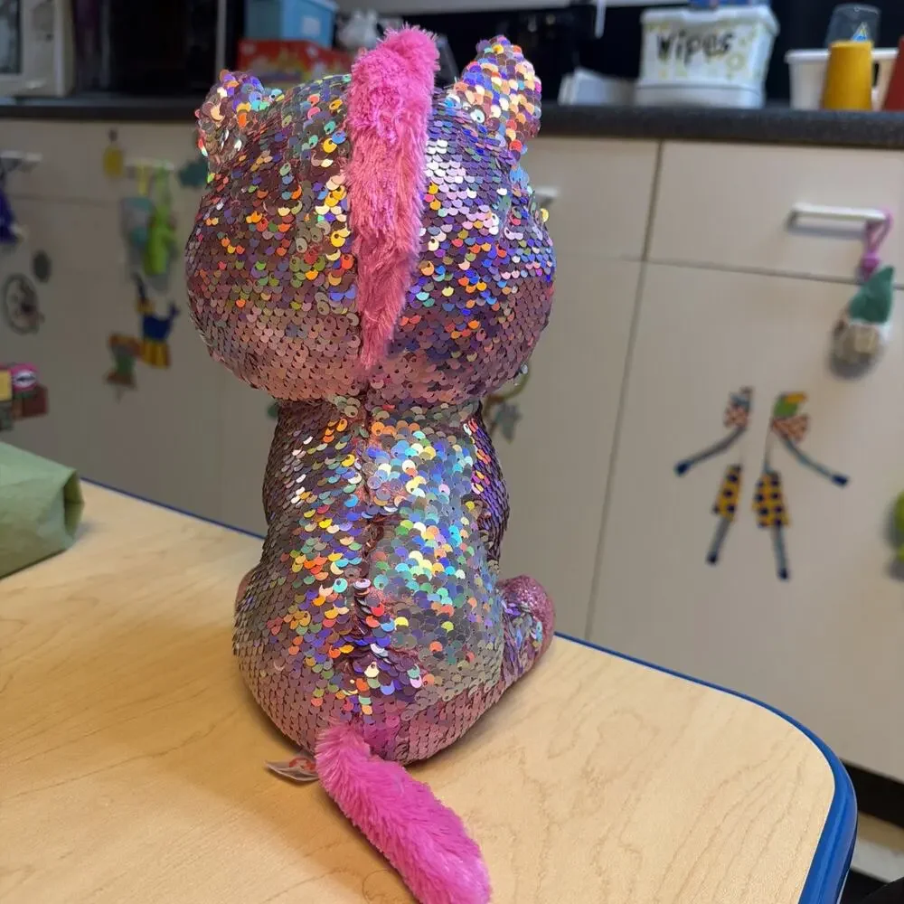 Ty FLIPPABLES Sparkle the Unicorn sequin Glitter Med 10